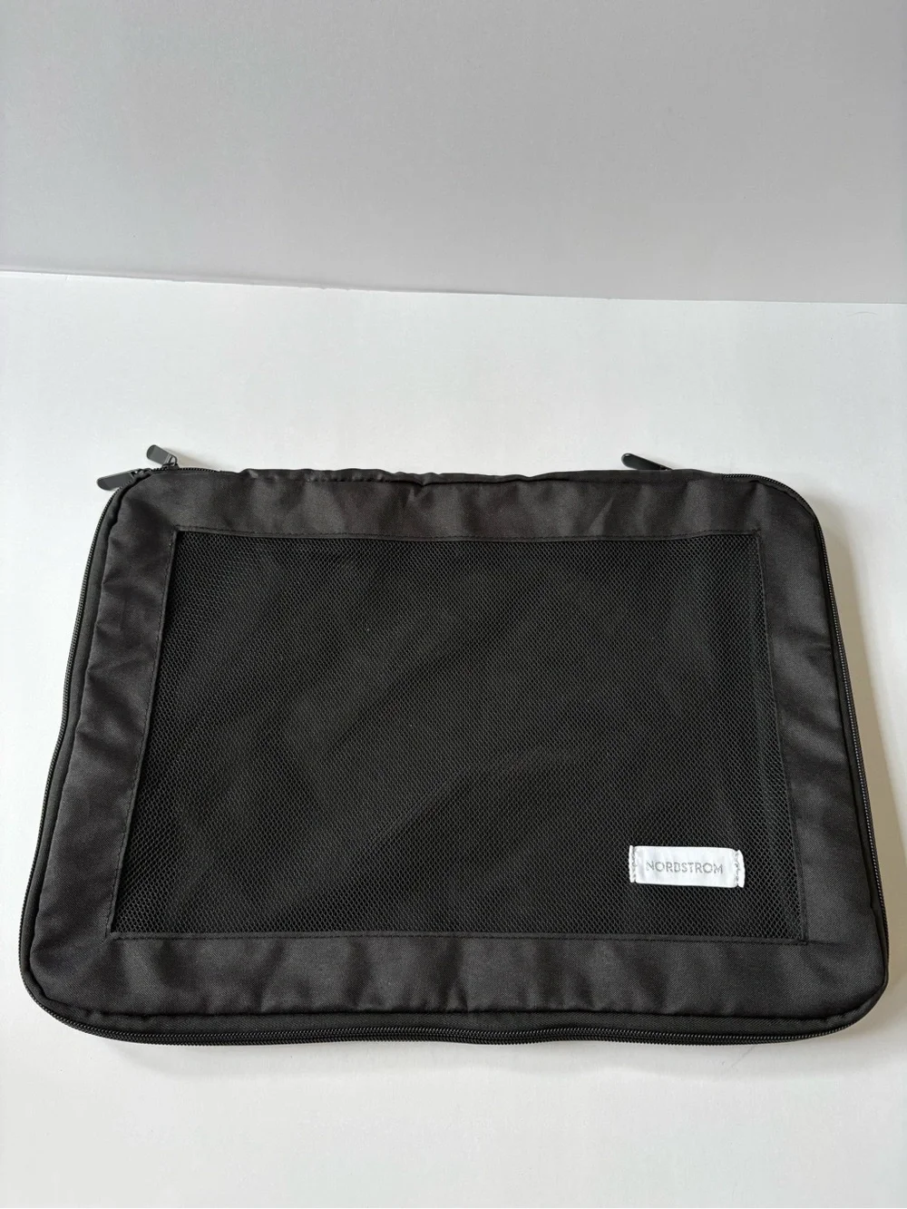 Nordstrom Black Mesh Packing Cube Compress Organize Separate Travel Store Logo